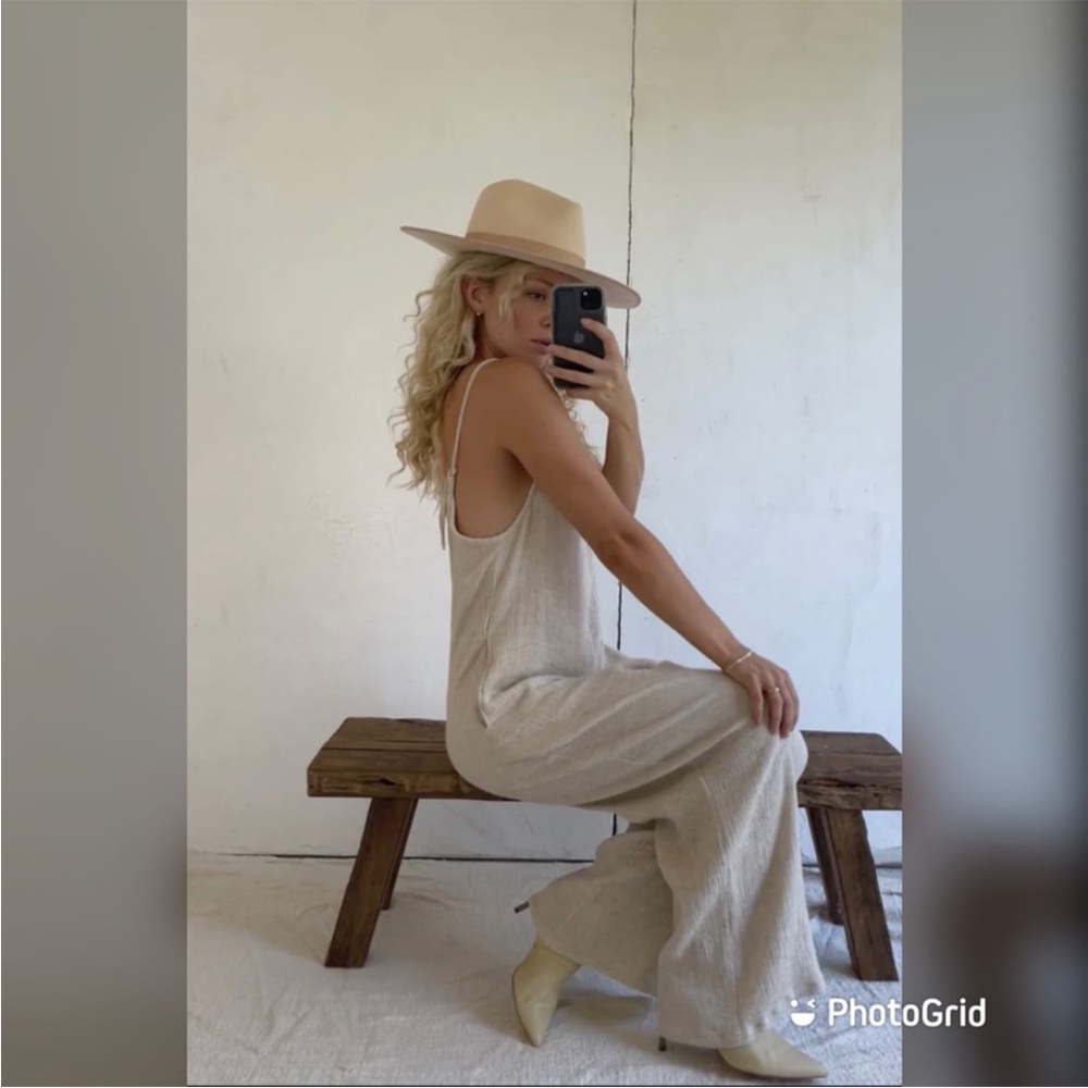 Bahhgoose S Xs Flo Jumpsuit Wide Leg Linen Cotton Natural Relaxed Style — image 2 of 8